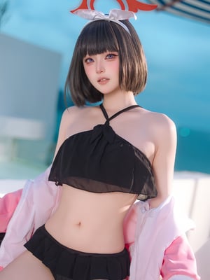 屿鱼 - 蔚蓝档案 静山真白泳装